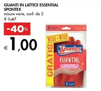 Bennet Spontex Guanti In Lattice Essential offerta