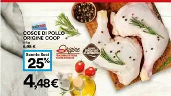 Coop Cosce Di Pollo Origine offerta