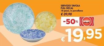 Bennet Servizio Tavola Full Decal offerta