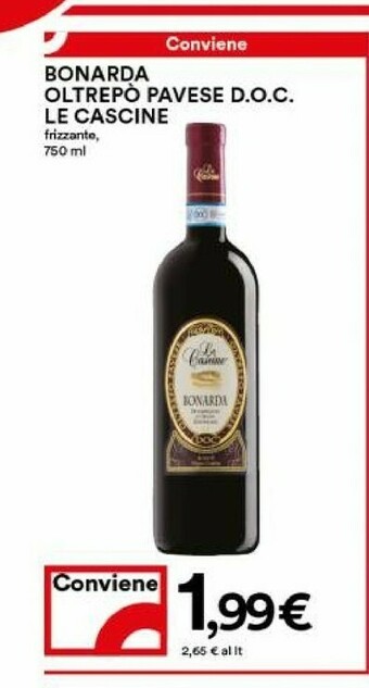 Coop Le cascine Bonarda 750 G(ml) offerta
