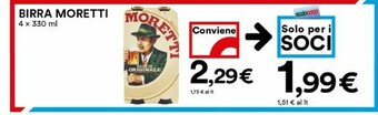 Coop Moretti Birra - Birra 330 G(ml) offerta
