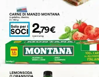 Coop Montana Carne Di Manzo offerta