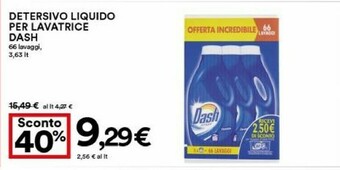 Coop Dash Detersivo Liquido Per Lavatrice offerta