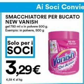 Coop Vanish Smacchiatore Per Bucato In Polvere offerta