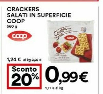 Coop Coop - Crackers Salati In Superficie 560 G(ml) offerta