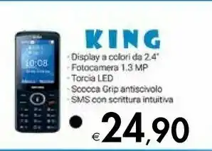 Bennet Brondi King 6,1 Cm (2.4") Nero Telefono Cellulare Basico offerta