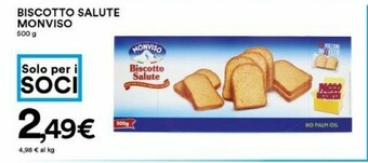 Coop Monviso Biscotto Salute offerta
