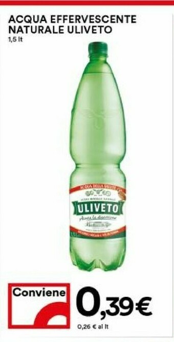 Coop Uliveto Acqua Minerale Effervescente Naturale offerta