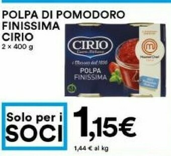 Coop Cirio Pomodori pelati offerta