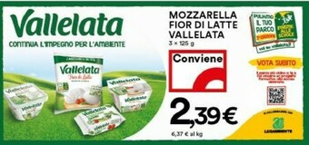 Coop Vallelata Mozzarella offerta