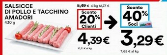 Coop Amadori Salsicce offerta