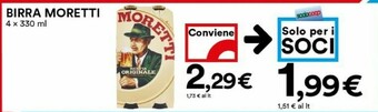 Coop Moretti Birra offerta