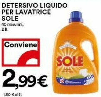 Coop Sole Detersivo lavatrice offerta
