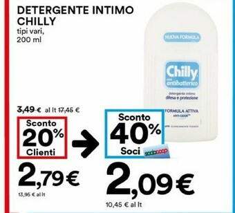 Coop Chilly Detergente intimo offerta