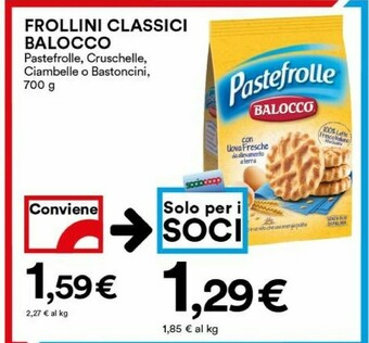 Coop Balocco Biscotti offerta