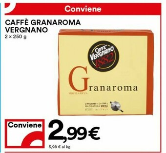 Coop Caffè vergnano 1882 Granaroma 250 G(ml) offerta