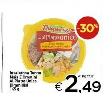 Crai Dimmidisi Insalatona Tonno Mais E Crostini Al Piatto Unico offerta