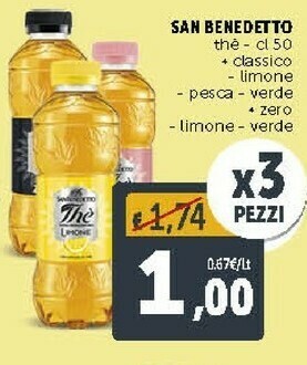 Deco Supermercati San Benedetto Thè Al Limone 500 G(ml) offerta