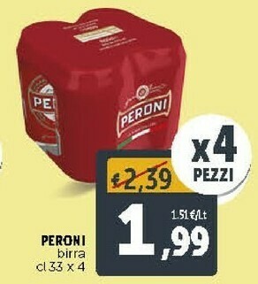Deco Supermercati Peroni Birra 330 G(ml) offerta