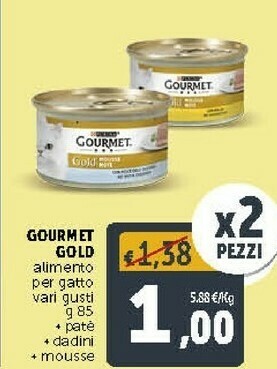 Deco Supermercati Purina Gourmet Gold Alimento Per Gatto Mousse offerta