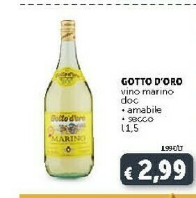 Deco Supermercati Gotto D'oro Vino Marino Doc Amabile Secco offerta