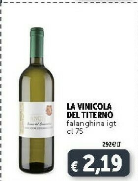 Deco Supermercati La vinicola del titerno Falanghina Beneventano IGP 750 G(ml) offerta