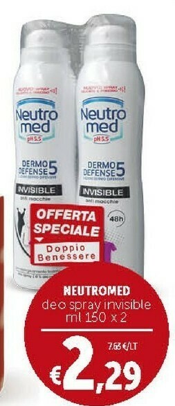 Deco Supermercati Neutromed Deo Spray Invisible offerta