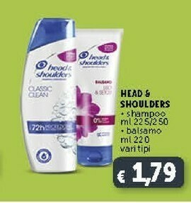 Deco Supermercati Head & Shoulders Shampoo Classic Clean offerta