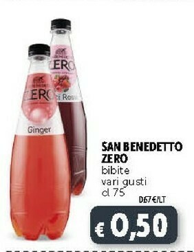 Deco Supermercati San Benedetto Ginger Zero 750 G(ml) offerta