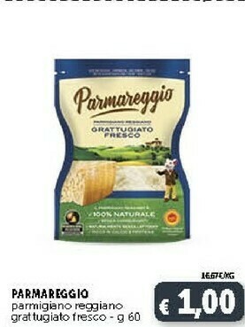 Deco Supermercati Parmareggio Parmigiano Reggiano Grattugiato 60 G(ml) offerta