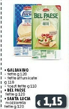 Deco Supermercati Galbani Santa Lucia Mozzarella offerta
