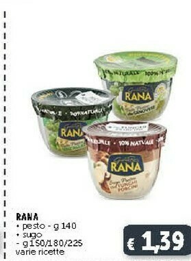 Deco Supermercati Rana Giovanni - Pesto Senz'Aglio 140 G(ml) offerta