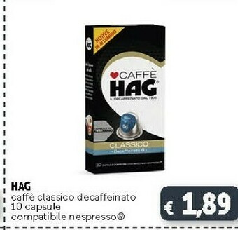 Mocerino Hag Caffe Classico Decaffeinato Compatibile Nespresso