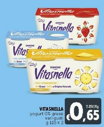 Deco Supermercati Danone Vitasnella Yogurt 0% Grassi Ananas offerta