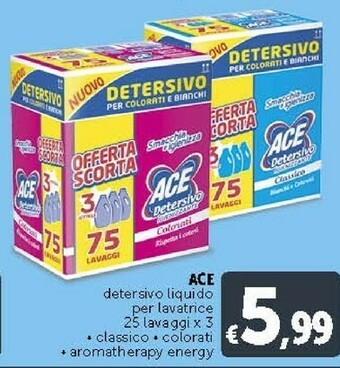Deco Supermercati Ace Detersivo Liquido Per Lavatrice Classico offerta
