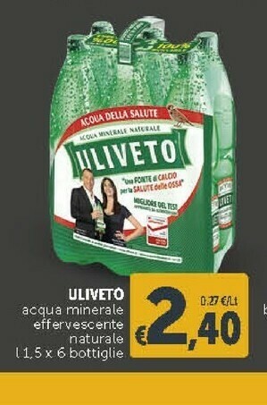 Deco Supermercati Uliveto Acqua Minerale Effervescente Naturale offerta
