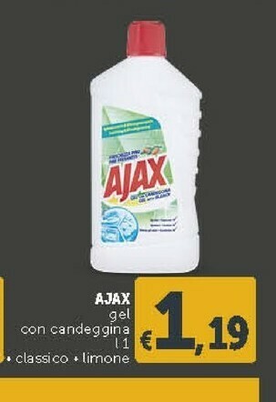 Ajax Gel Con Candeggina Classico