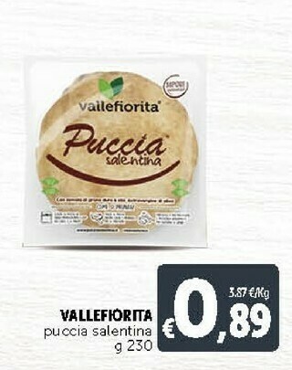 Deco Supermercati Vallefiorita Puccia Salentina 230 G(ml) offerta