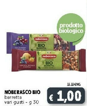 Deco Supermercati Noberasco Bio Barretta Con Melograno Noci Pecan E Noci Del Brasile 30 G(ml) offerta