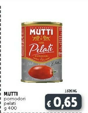 Deco Supermercati Mutti Pomodori Pelati 400 G(ml) offerta
