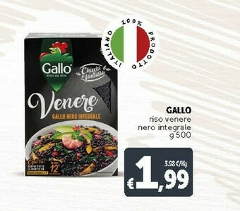 Deco Supermercati Gallo Riso Venere Nero Integrale 500 G(ml) offerta