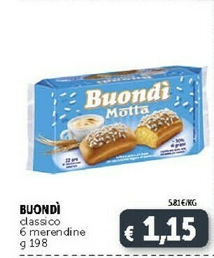 Deco Supermercati Motta Buondi Classico 6 Merendine offerta