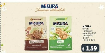 Deco Supermercati Misura Biscotti Integrali 330 G(ml) offerta