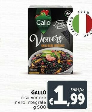 Deco Supermercati Gallo Riso Venere Nero Integrale 500 G(ml) offerta