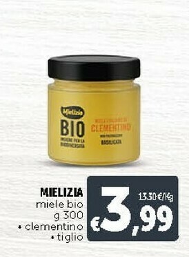 Mielizia Miele Bio/ Clementino Tiglio 300 G