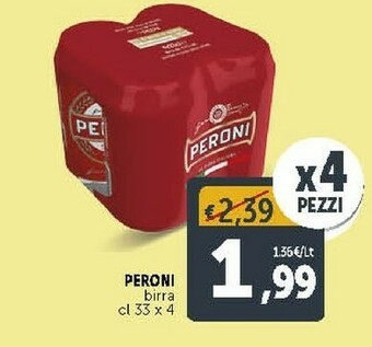 Deco Supermercati Peroni Birra offerta