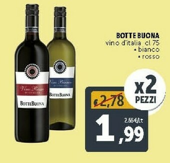 Deco Supermercati Botte buona Vino Rosso D'Italia 750 G(ml) offerta