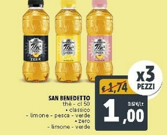 Deco Supermercati San Benedetto Thè Al Limone 500 G(ml) offerta