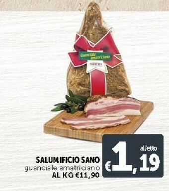 Deco Supermercati Salumificio Sano Guanciale Amatriciano offerta