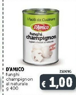 Deco Supermercati D'Amico Funghi Champignon Al Naturale G 400 offerta